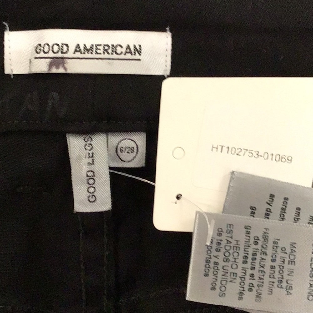 Good American Black Straight Leg Jeans size 6/28 - Picture 3 of 6